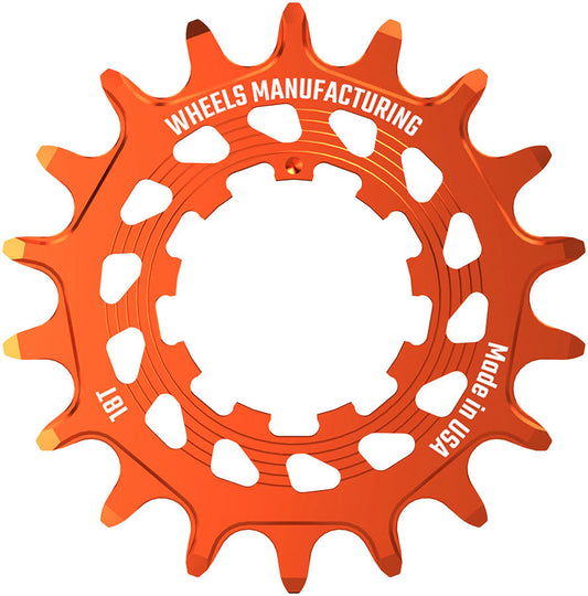 Wheels Manufacturing SOLO HG Cog - 18t Fits SOLO-HG Kits Orange