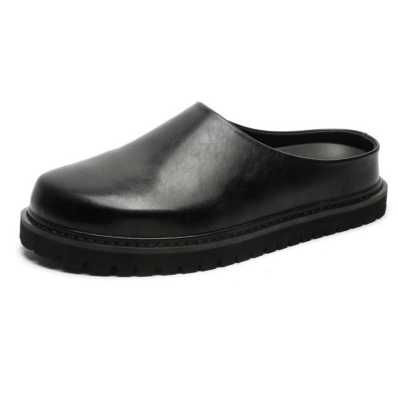 Retro Chunky-Soled Elevator Slip-On Casual Outdoor Slippers