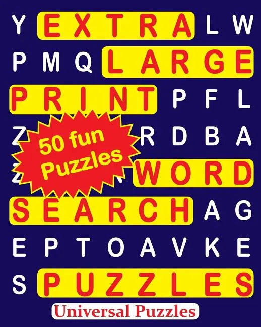 EXTRA LARGE Print WORD SEARCH Puzzles - Paperback