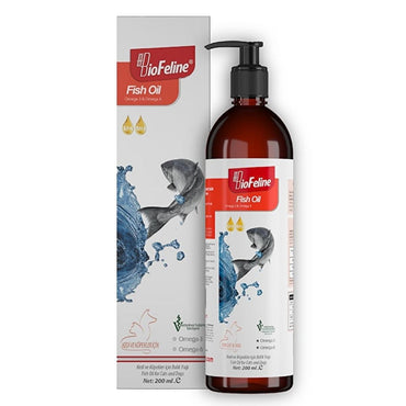Biofeline Omega-3 Fish Oil for Cats and Dogs - 200ml Pet Dietary Supplement