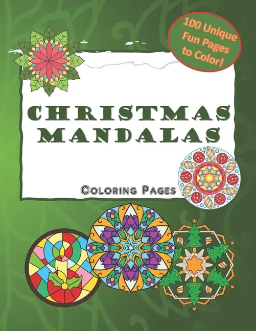 Christmas Mandalas Coloring Pages: Mandala Coloring Book for Kids and Adults - Paperback