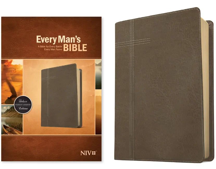 Every Man's Bible NIV (Leatherlike, Pursuit Granite) - Imitation Leather