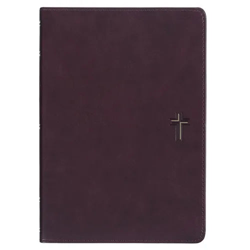 NLT Holy Bible Everyday Devotional Bible for Men New Living Translation, Vegan Leather, Cross Emblem - Leather