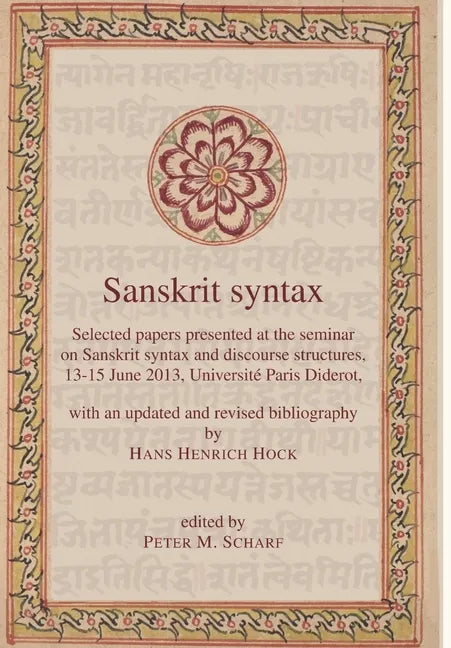 Sanskrit syntax - Hardcover