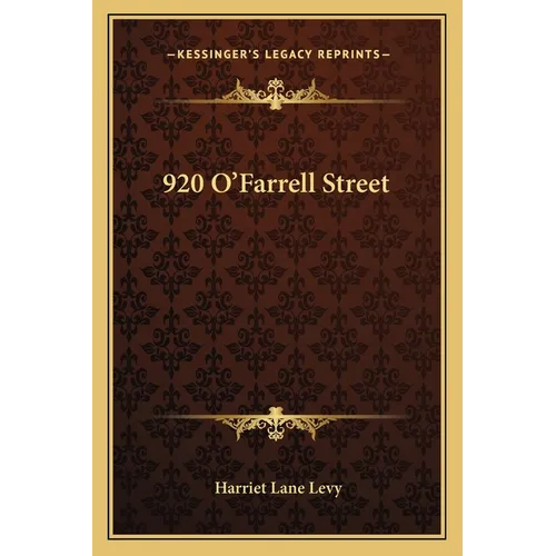 920 O'Farrell Street - Paperback