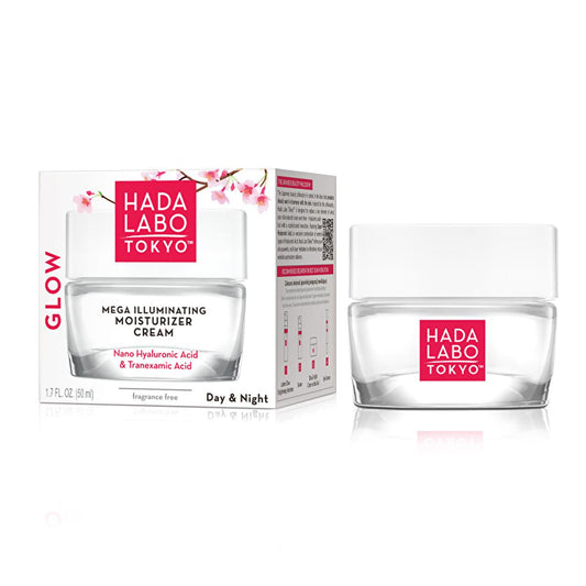 Hada Labo Tokyo Glow Moisturizing Cream - Anti-Aging Day & Night Hydration with Hyaluronic Acid
