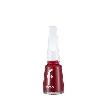 Flormar Nail Enamel Dark Red 406 - Intense Pigment | High Shine Finish