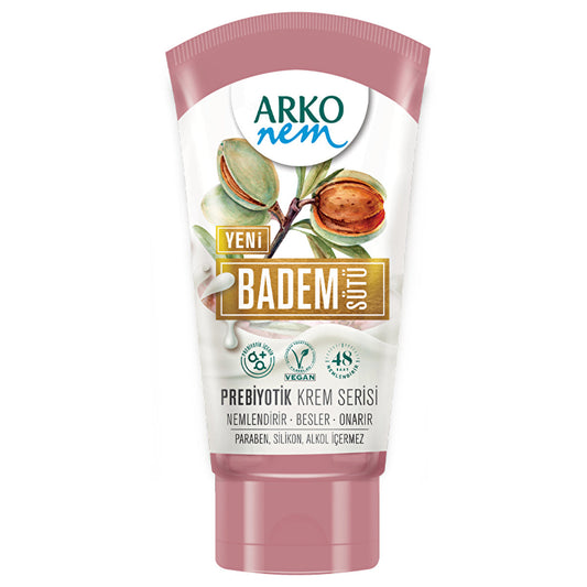 Arko Nem Prebiotic Almond Milk Cream 60ml - Hydrating Formula | Vegan