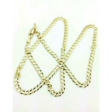 10K Genuine Solid Yellow Gold Cuban Necklace Chain