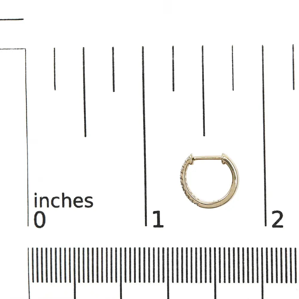 1/10 Cttw Diamond Rope Twist Huggy Hoop Earrings in 10K Yellow Gold