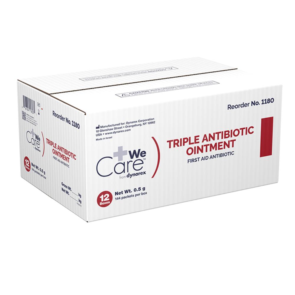Dynarex Triple Antibiotic Ointment, 0.5 g Foil Packet, 10/bx, 100bxs/case (1000 Count)
