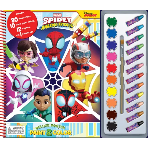 Marvel Spidey & Amaz Friends Deluxe Poster Paint & Color - Novelty