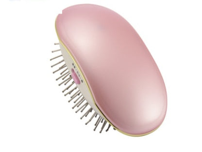 Portable negative ion anti-static straight hair vibration massage comb straight hair comb hair straightener hair comb dry battery