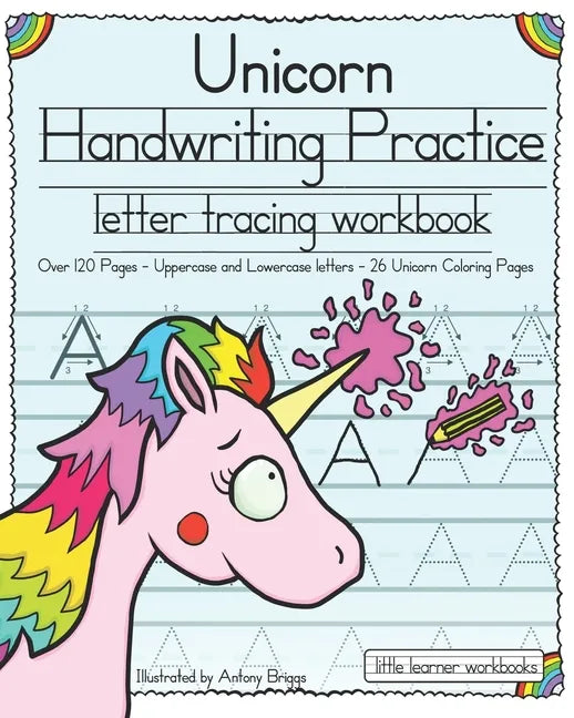 Unicorn Handwriting Practice: Letter Tracing Workbook - Paperback