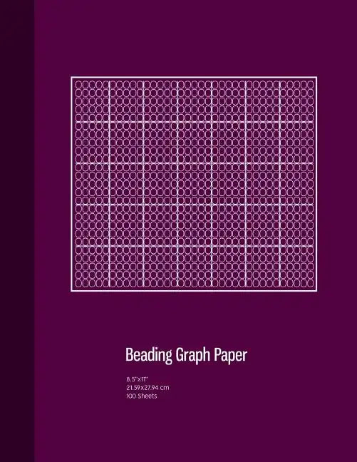 Beading Graph Paper: Peyote Stitch Graph Paper, Seed Beading Grid Paper, Beading on a Loom, 100 Sheets, Purple Cover (8.5"x11") - Paperback