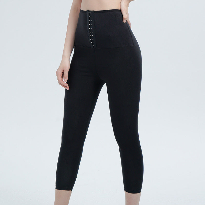 Women's High-waisted Full-coated Sweat-wicking Sports Pants With Buttock Lifting