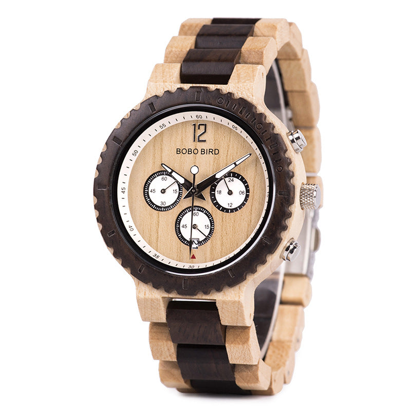 R08 Classic Wooden Analog Quartz Watch
