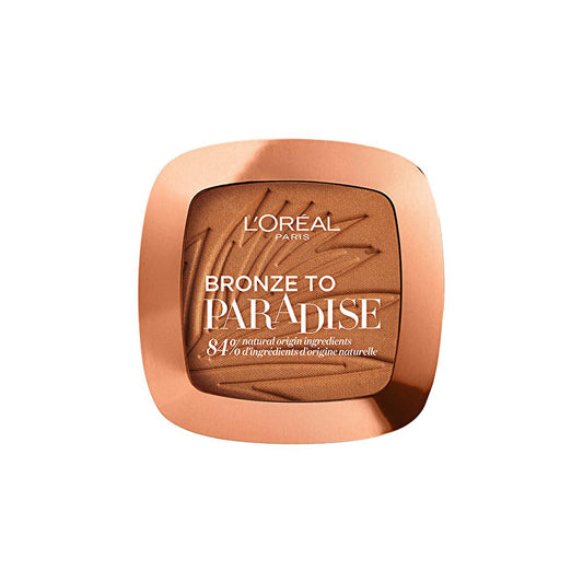 Loreal Paris Bronze to Paradise Matte Bronzing Powder - Natural Tanning with Coconut & 84% Natural Ingredients