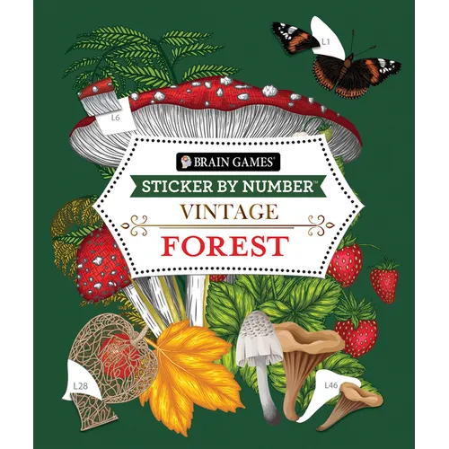 Brain Games - Sticker by Number - Vintage: Forest (28 Images to Sticker) - Paperback