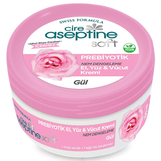 Cire Aseptine Soft Moisturizing Cream with Prebiotics and Vitamin E - 3.38 fl oz, Dermatologically Tested, Natural Skincare