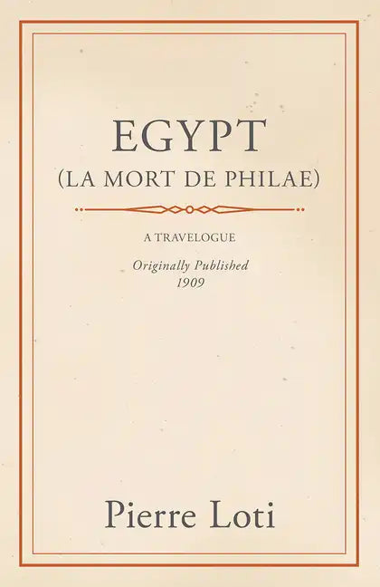 Egypt (La Mort De Philae) - Paperback