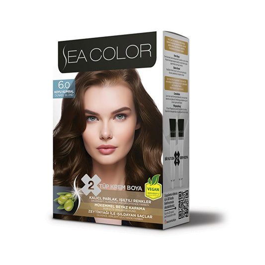 Sea Color Set Hair Dye - Permanent Hair Color with Olive Oil for Vibrant, Long-Lasting Results - 100% Gray Hair Coverage