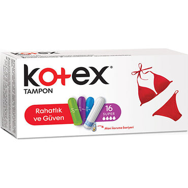 Kotex Super Tampons - 16 Count | Comfortable Protection