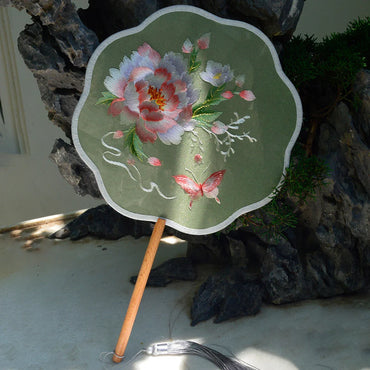 New Chinese Style Dance Fan Suzhou Embroidery Round Fan Traditional Hanfu Dance Classic Fan 2025 New Model
