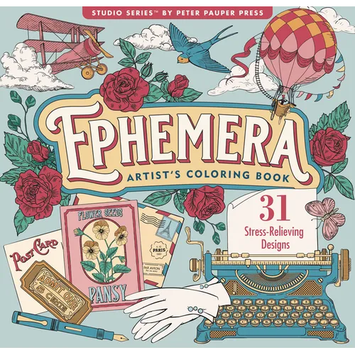 Ephemera Adult Coloring Book (31 One-Sided Designs on Thick Paper) - Paperback