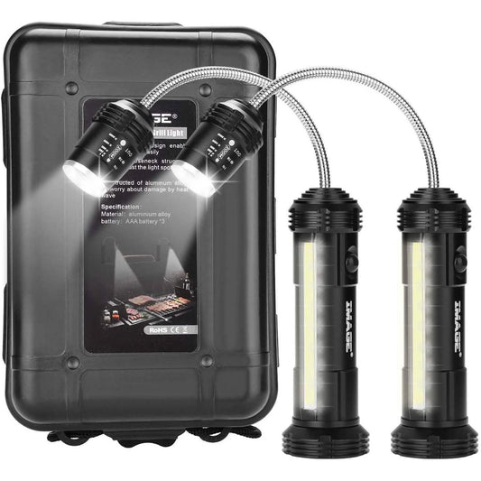 2-Pack: 360ΒΊ Gooseneck LED Magnetic Base Lamp