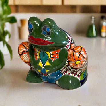 Talavera Frog Planter | Colorful Handmade Mexican Pottery