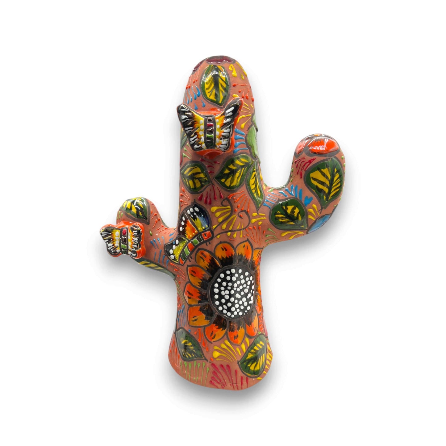 Cactus Statue | Colorful Handmade Mexican Art