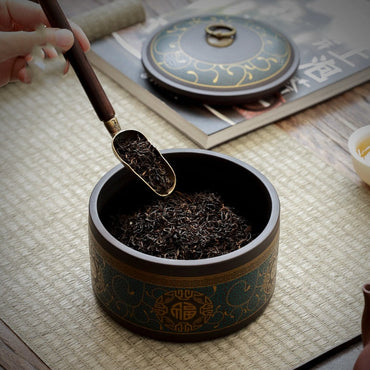 Purple Sand Ceramic Tea Caddy