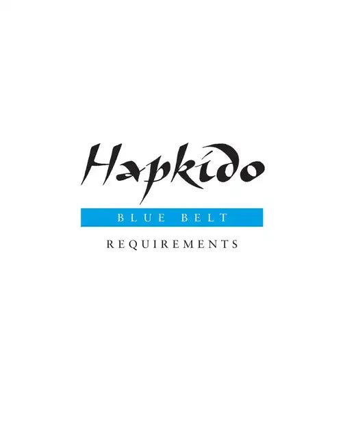 Hapkido: Blue Belt Requirements - Paperback