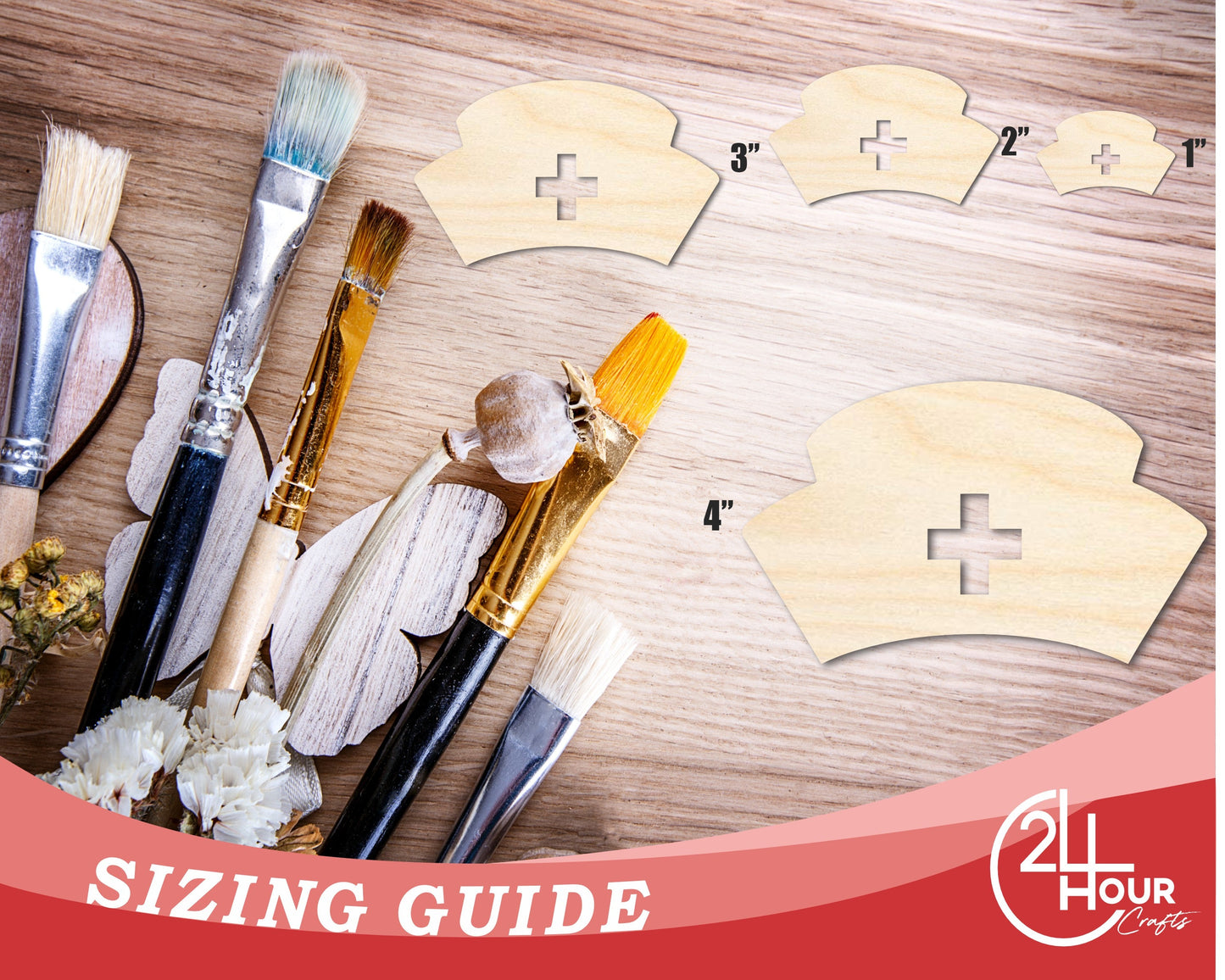 Unfinished Nurse Hat Shape | DIY Craft Cutout | up to 46" DIY