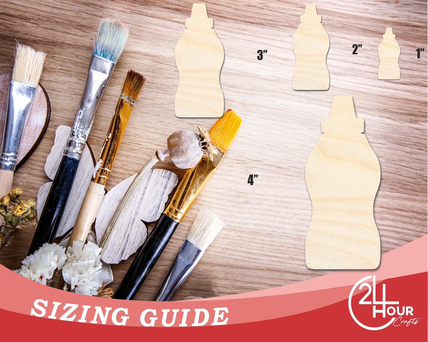 Unfinished Mustard Bottle Shape | DIY Craft Cutout | up to 46" DIY