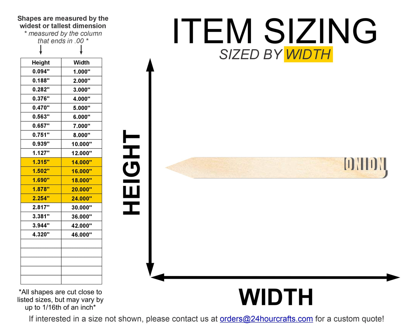 Unfinished Wood Onion Garden Stake | DIY Craft Cutout | up to 24" DIY