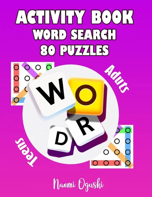 Activity Book Word Search 80 Puzzles Teens and Adults: LARGE PRINT cars and food - Paperback