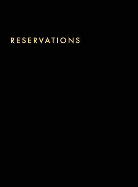 Reservations Book: Hardcover Restaurant Reservations, Double Page per Day for Lunch and Dinner, 8.5x11", Black - Hardcover