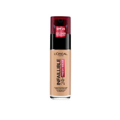 Loreal Paris Infaillible 24H Fresh Wear Foundation - Long Lasting, Waterproof Makeup with SPF 25 - 140 Golden Beige