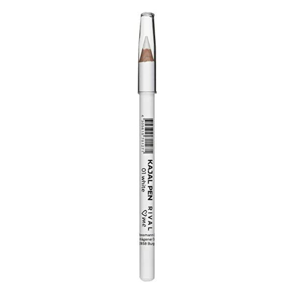 Rival Loves Me Soft Eyeliner Kajal Pencil - Easy to Apply, Comfortable Wear, Portable - White (No:01)