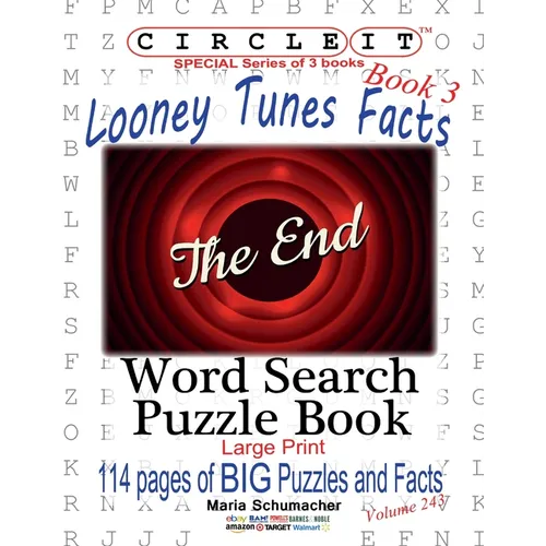 Circle It, Looney Tunes Facts, Book 3, Word Search, Puzzle Book - Paperback