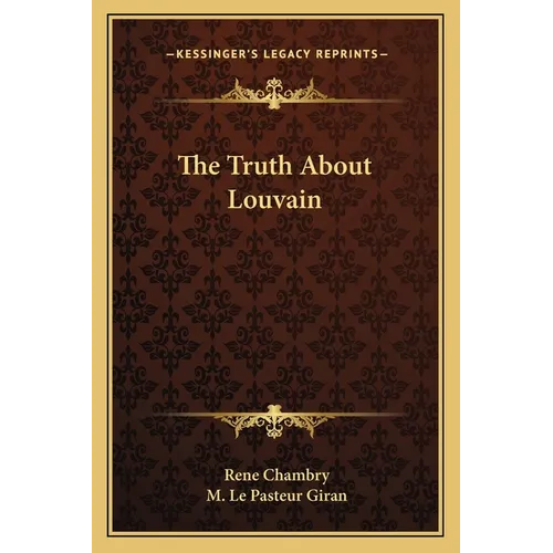 The Truth About Louvain - Paperback