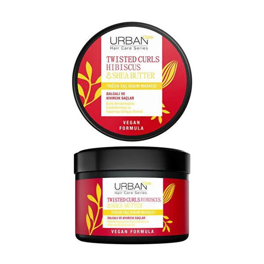 Urban Care Hair Care Mask for Curly & Wavy Hair - Vegan, Paraben-Free, with Hibiscus & Shea Butter