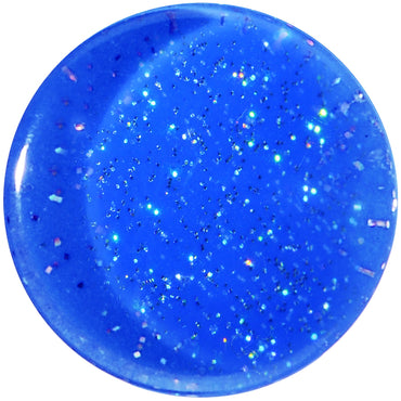 9/16 Blue Neon Glitter Saddle Plug