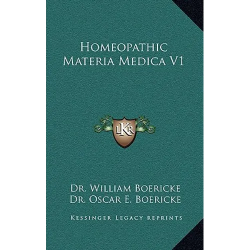 Homeopathic Materia Medica V1 - Hardcover