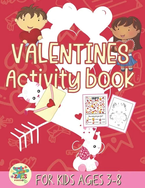 valentines activity book for kids ages 3-8: happy valentines day activity gift for kids ages 3 and up. - Paperback