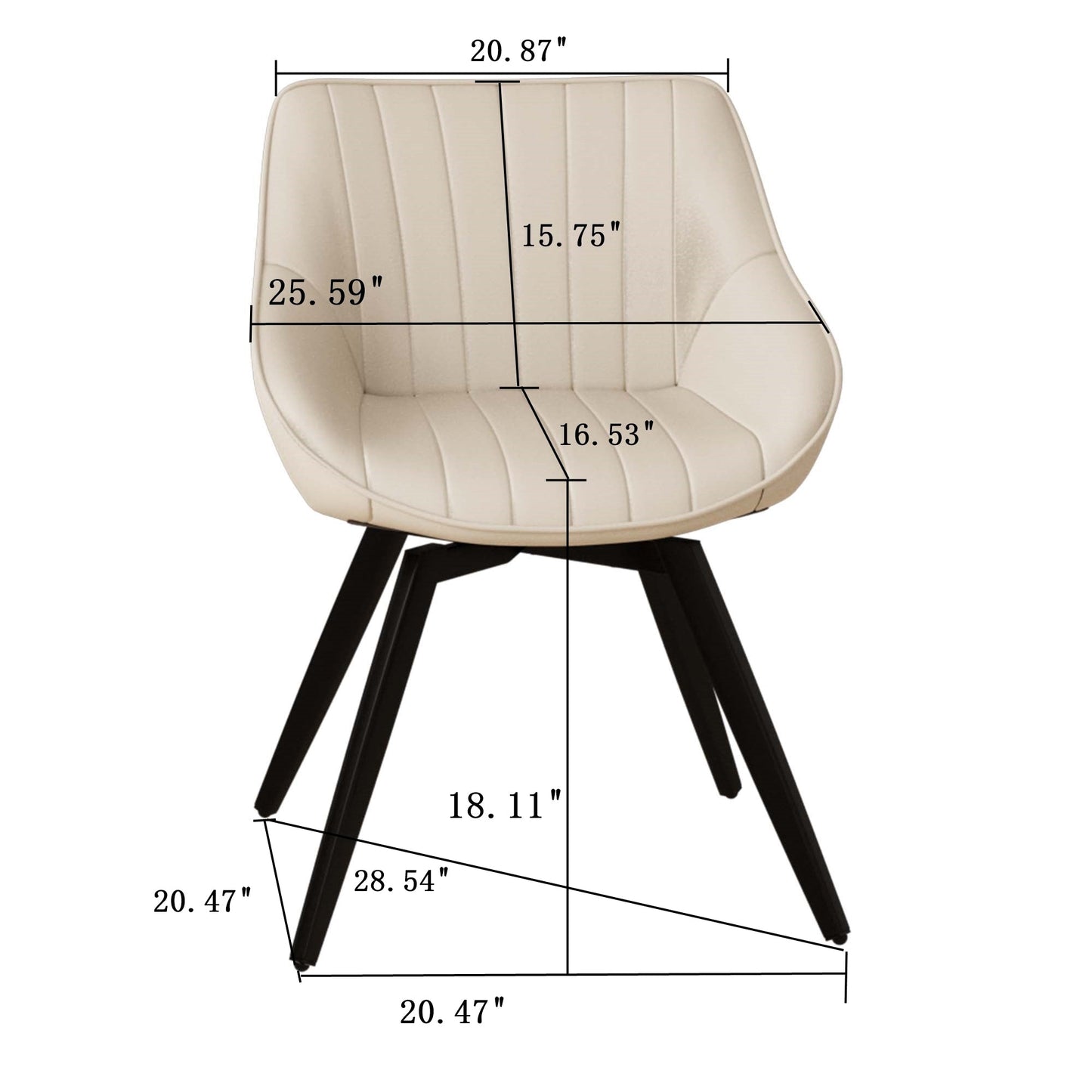 63' medieval modern cream style MDF dining table and beige PU dining chair set,