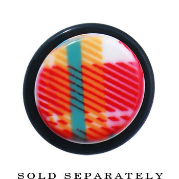 00G Acrylic Plaid Taper Ear Plug