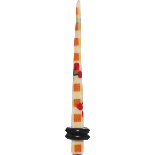 6G Plaid Cherry Acrylic Taper